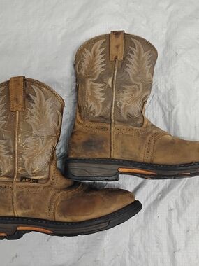 Ariat Brown Leather Western Work Boots